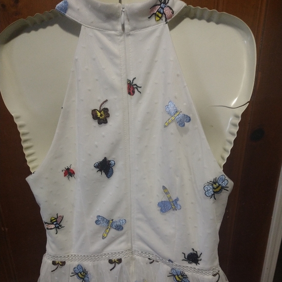 ModCloth Liza Luxe Defining Divine Insect Dress White Size M - Picture 3 of 12